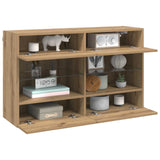 Mobile TV da parete 98,5 x 30 x 60,5 cm Rovere artigianale