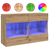 Mobile TV da parete 98,5 x 30 x 60,5 cm Rovere artigianale
