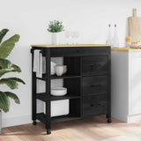 Carrello da Cucina MONZA Nero 84 x 40 x 88,5 cm