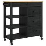 Carrello da Cucina MONZA Nero 84 x 40 x 88,5 cm