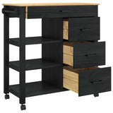 Carrello da Cucina MONZA Nero 84 x 40 x 88,5 cm