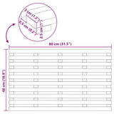 Tappeto da bagno Tinta unita Marrone 80 x 48 x 2,5 cm