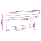 Appendiabiti HILL Marrone miele 90 x 35 x 41,5 cm