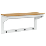 Appendiabiti HILL Bianco e marrone miele 90 x 35 x 41,5 cm