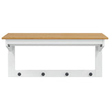 Appendiabiti HILL Bianco e marrone miele 90 x 35 x 41,5 cm
