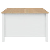 Tavolino da salotto con cassetto HILL Bianco e marrone miele