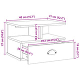 Armadio da Notte HILL Marrone miele 40 x 31 x 27 cm
