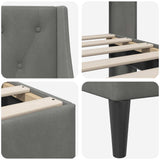Struttura del letto Grigio scuro 180 x 200 cm Velluto