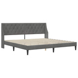 Struttura del letto Grigio scuro 180 x 200 cm Velluto