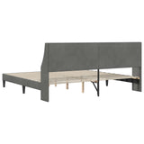 Struttura del letto Grigio scuro 180 x 200 cm Velluto