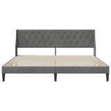 Struttura del letto Grigio scuro 180 x 200 cm Velluto