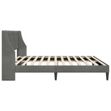 Struttura del letto Grigio scuro 180 x 200 cm Velluto