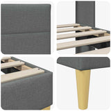 Struttura del letto Grigio Scuro 180 x 200 cm Tessuto