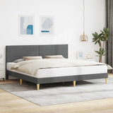 Struttura del letto Grigio Scuro 180 x 200 cm Tessuto