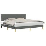 Struttura del letto Grigio Scuro 180 x 200 cm Tessuto