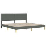 Struttura del letto Grigio Scuro 180 x 200 cm Tessuto