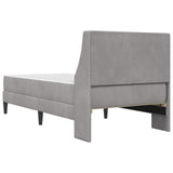 Struttura letto con materasso Grigio chiaro 80 x 200 cm Velluto