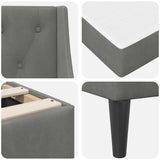 Struttura letto con materasso Grigio scuro 120 x 200 cm Velluto