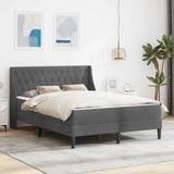 Struttura letto con materasso Grigio scuro 120 x 200 cm Velluto