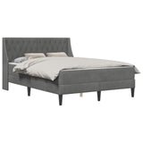 Struttura letto con materasso Grigio scuro 120 x 200 cm Velluto
