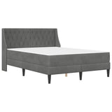 Struttura letto con materasso Grigio scuro 120 x 200 cm Velluto