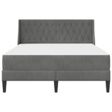 Struttura letto con materasso Grigio scuro 120 x 200 cm Velluto