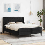 Struttura letto con materasso Nero 140 x 190 cm Velluto