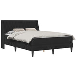 Struttura letto con materasso Nero 140 x 190 cm Velluto