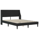 Struttura letto con materasso Nero 140 x 190 cm Velluto