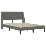 Struttura letto con materasso Grigio scuro 180 x 200 cm Velluto