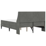 Struttura letto con materasso Grigio scuro 180 x 200 cm Velluto