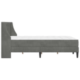 Struttura letto con materasso Grigio scuro 180 x 200 cm Velluto