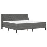 Struttura letto con materasso Grigio scuro 200 x 200 cm Velluto