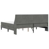 Struttura letto con materasso Grigio scuro 200 x 200 cm Velluto