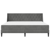 Struttura letto con materasso Grigio scuro 200 x 200 cm Velluto