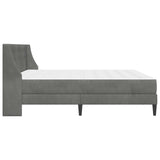 Struttura letto con materasso Grigio scuro 200 x 200 cm Velluto