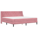 Struttura letto con materasso Rosa 200 x 200 cm Velluto