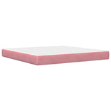 Struttura letto con materasso Rosa 200 x 200 cm Velluto