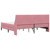 Struttura letto con materasso Rosa 200 x 200 cm Velluto