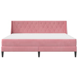 Struttura letto con materasso Rosa 200 x 200 cm Velluto