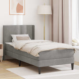 Struttura letto con materasso Grigio Chiaro 80 x 200 cm Velluto