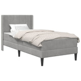 Struttura letto con materasso Grigio Chiaro 80 x 200 cm Velluto