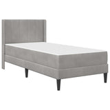 Struttura letto con materasso Grigio Chiaro 80 x 200 cm Velluto