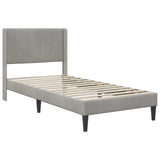 Struttura letto con materasso Grigio Chiaro 80 x 200 cm Velluto