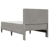 Struttura letto con materasso Grigio Chiaro 80 x 200 cm Velluto