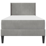 Struttura letto con materasso Grigio Chiaro 80 x 200 cm Velluto