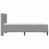 Struttura letto con materasso Grigio Chiaro 80 x 200 cm Velluto