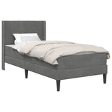 Struttura letto con materasso Grigio Scuro 90 x 190 cm Velluto