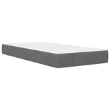 Struttura letto con materasso Grigio Scuro 90 x 190 cm Velluto