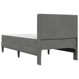 Struttura letto con materasso Grigio Scuro 90 x 190 cm Velluto